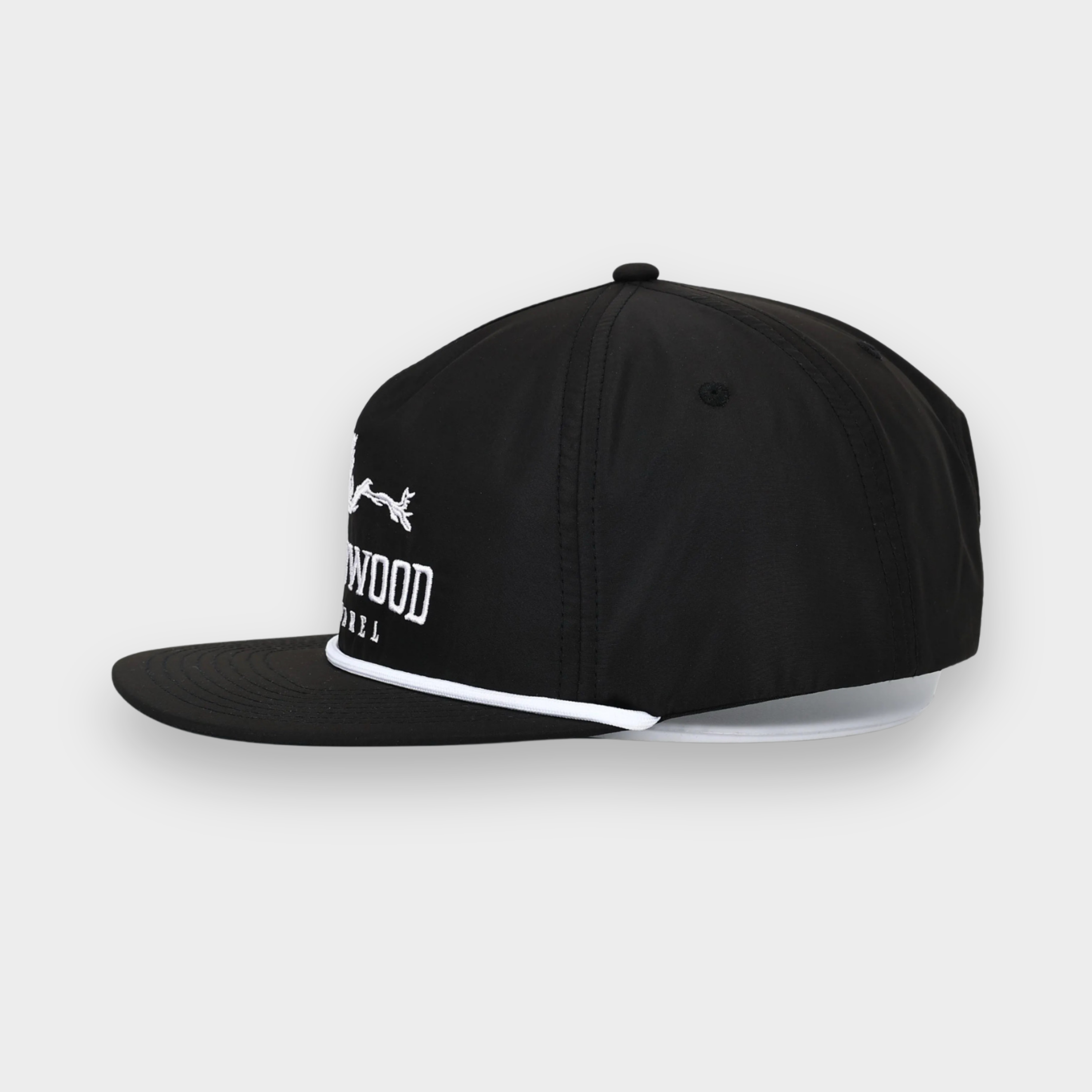 Tidal Rope Hat – Black with White Stitch Logo