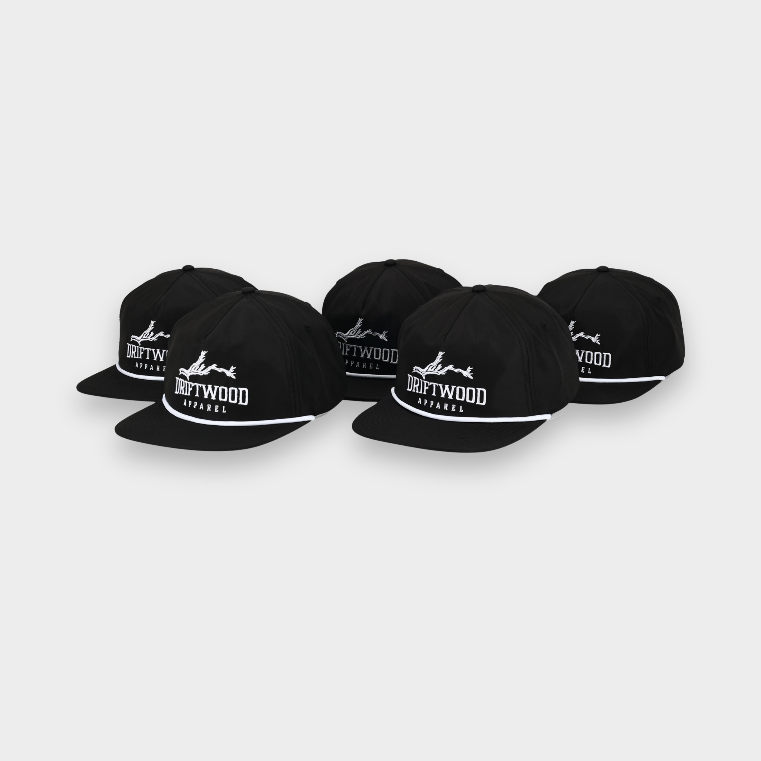 Tidal Rope Hat – Black with White Stitch Logo
