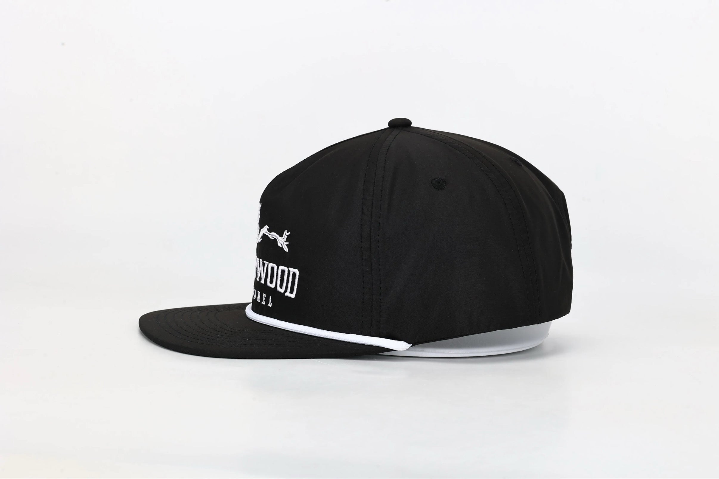 Tidal Rope Hat – Black with White Stitch Logo