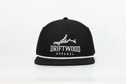 Tidal Rope Hat – Black with White Stitch Logo