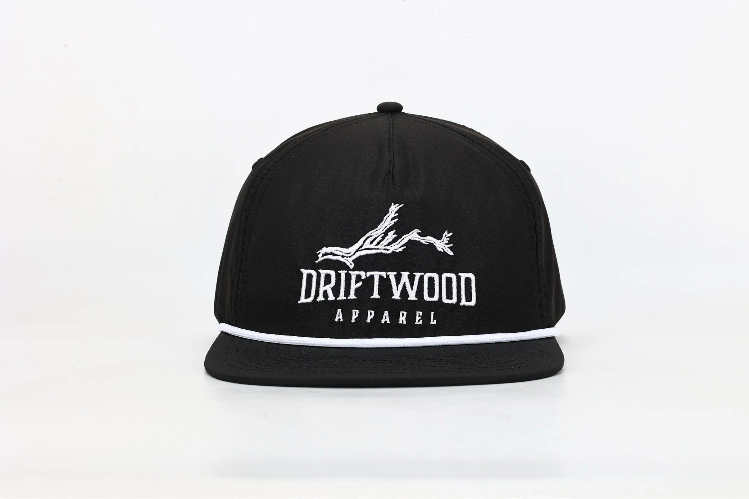 Tidal Rope Hat – Black with White Stitch Logo