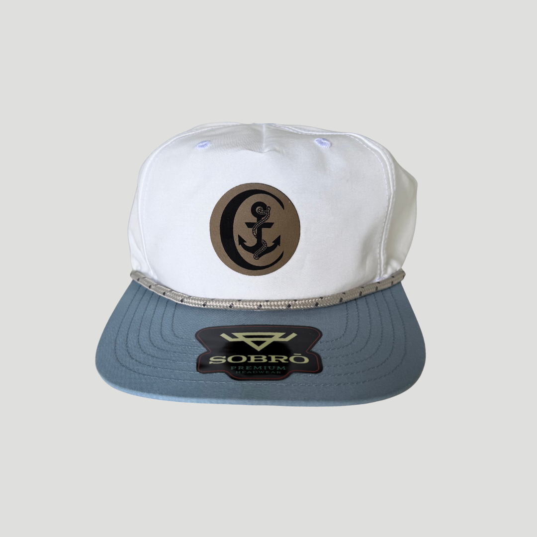 Colonials Tidal Rope Hat - White/Light Blue - Patch