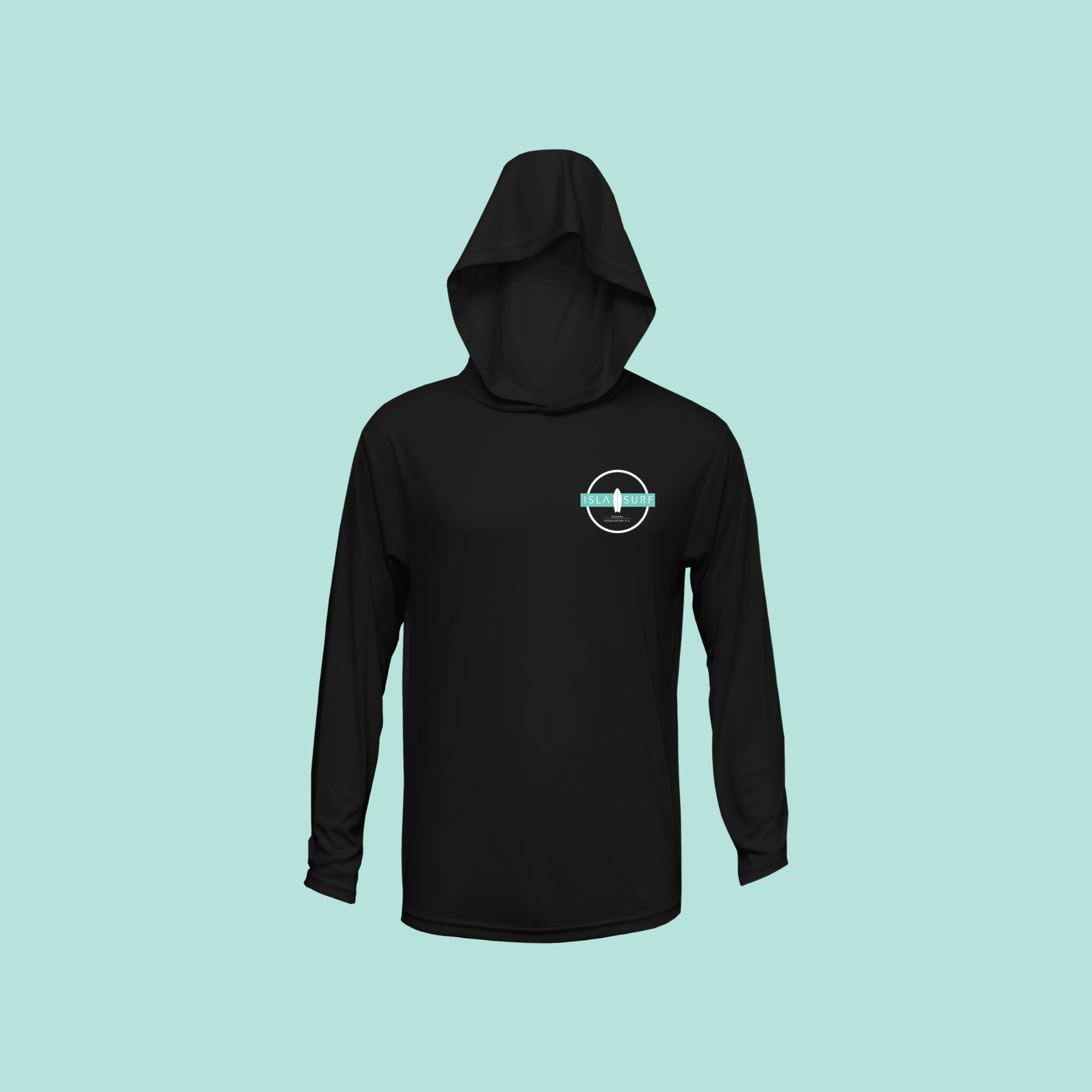 Isla Surf Sun Hoodie — Black