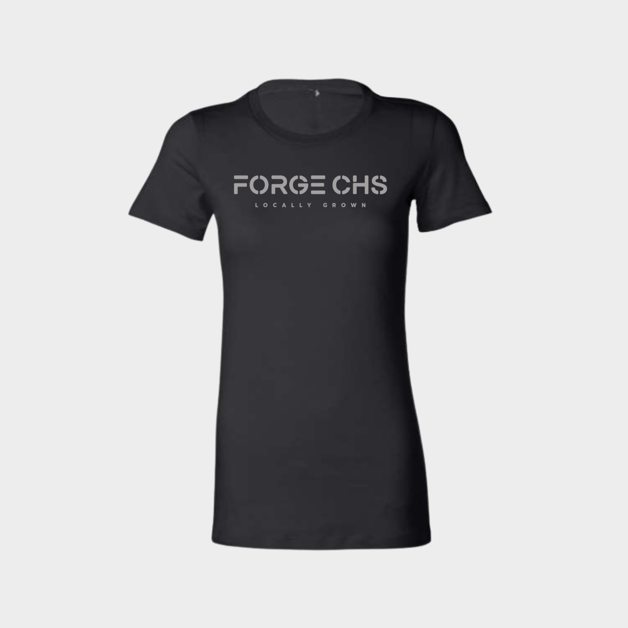 FORGE CHS Women's T-Shirt - Black w/ Light Grey Logo