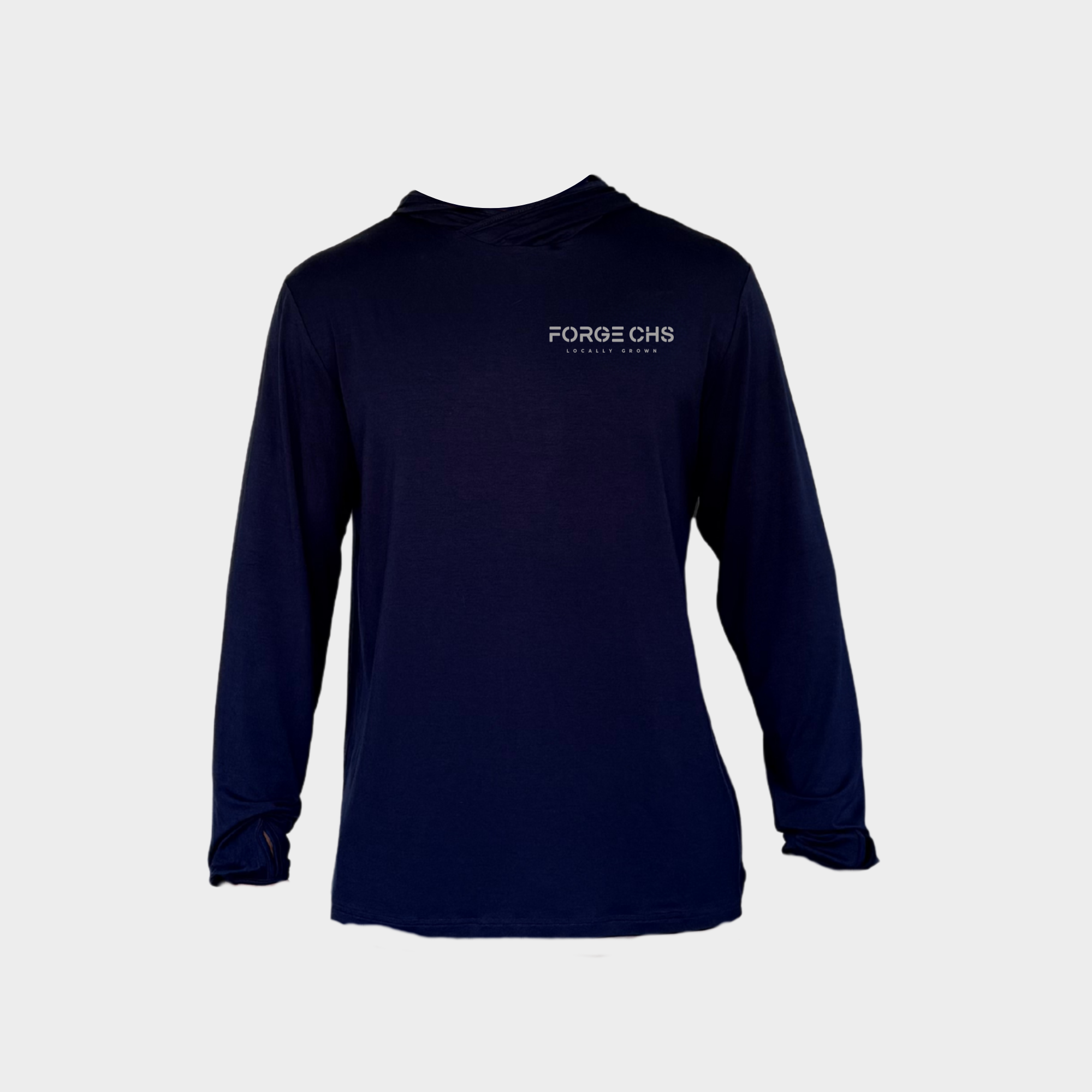 FORGE CHS Bamboo Light Weight Hoodie - Navy w/ Light Grey Logo