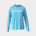 FORGE CHS Bamboo Light Weight Hoodie - Light Blue w/ Big White Logo